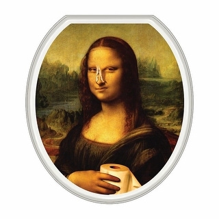 Shop Funny Mona Lisa With Clothespin On Nose Toilet Lid Sticker