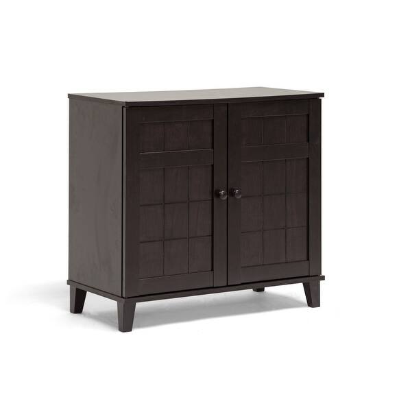Shop Lucerne Dark Brown Wood Modern Entryway Shoe Cabinet Short
