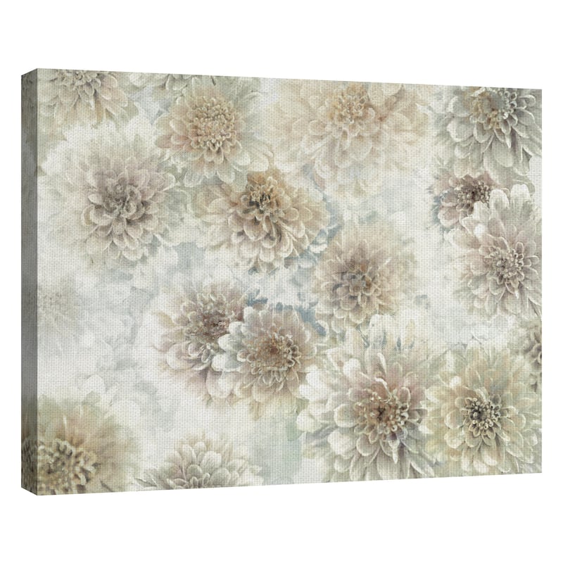 Dahlia Dream Silver by Studio Arts Canvas Art Print