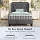 preview thumbnail 10 of 8, Costway Twin Size Bed Frame with Button Tufted Wingback Headboard