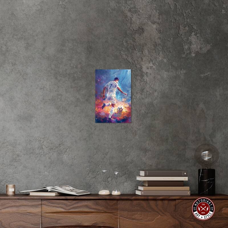 Notoriart Bold And Colorful Soccer Player Ii Gallery Wrapped Soccer 1 Piece Canvas Wall Art