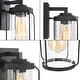 preview thumbnail 11 of 10, Modern Black Outdoor Wall Lantern Farmhouse 2 Pack Barn Wall Sconces Metal and Glass for Patio
