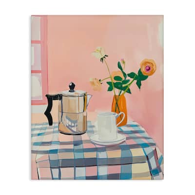 Stupell Pink Retro Kitchen Table Canvas Wall Art Design By Arlington Prints