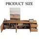 preview thumbnail 10 of 18, 79" Mid-Century Modern TV Stand - Wood Media Console, Living Room Entertainment Center with Ample Storage
