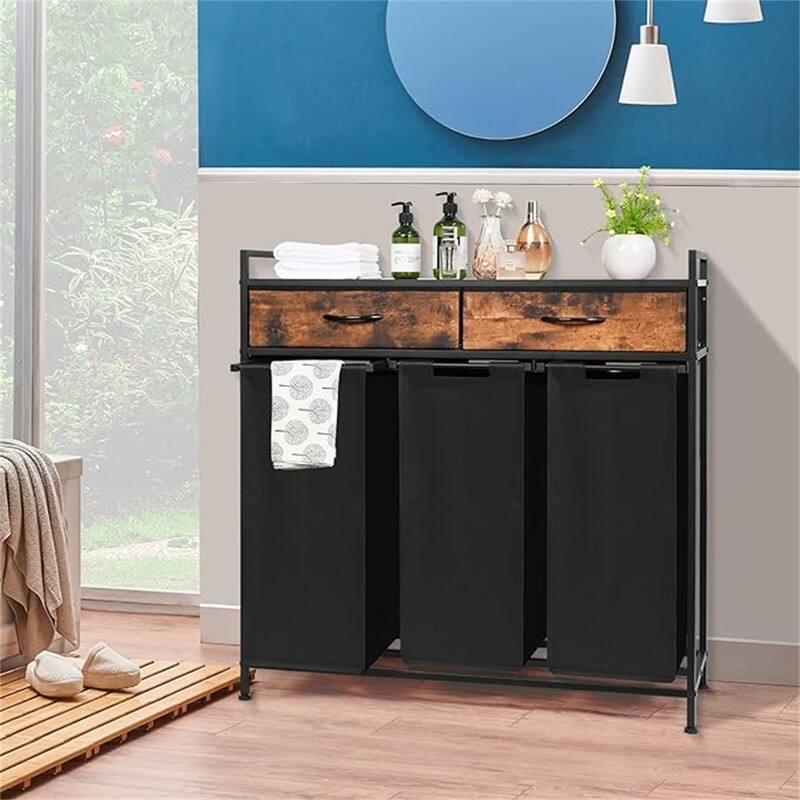 Laundry Sorter 3 Section - 42.51"L x 14.17"W x 33.46"H