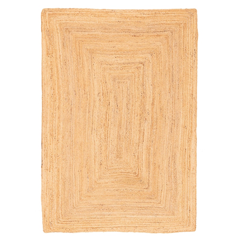 ECARPETGALLERY Braided Weave Palas Denizli Tan Jute Rug - 5'3 x 7'7