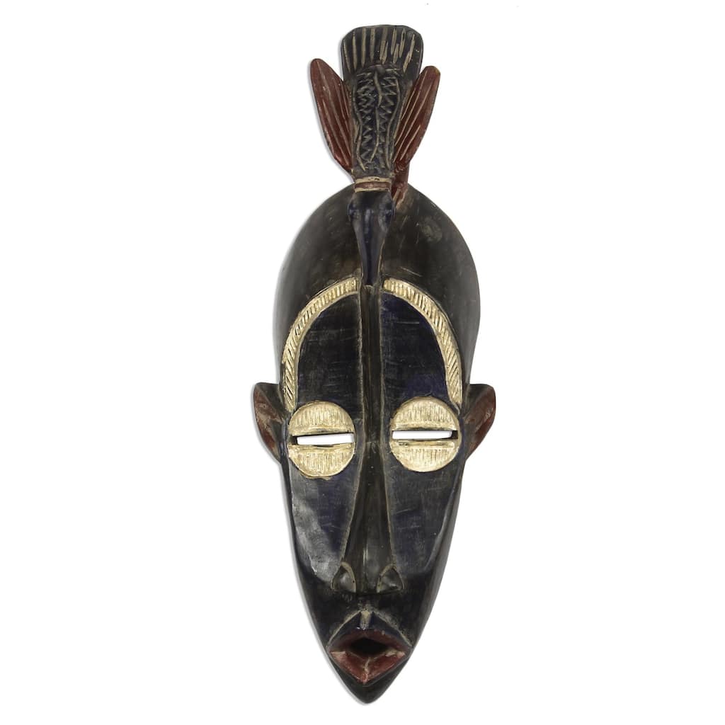 Novica Handmade Striking Bird African Wood Mask