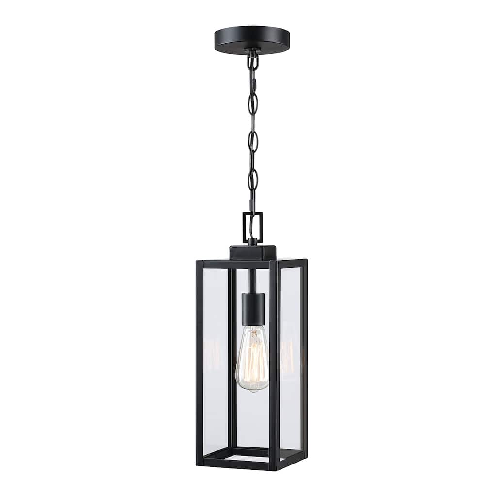 17" H 1-Light Outdoor Hanging Lantern Pendant Light-Dusk to Dawn could be chosen