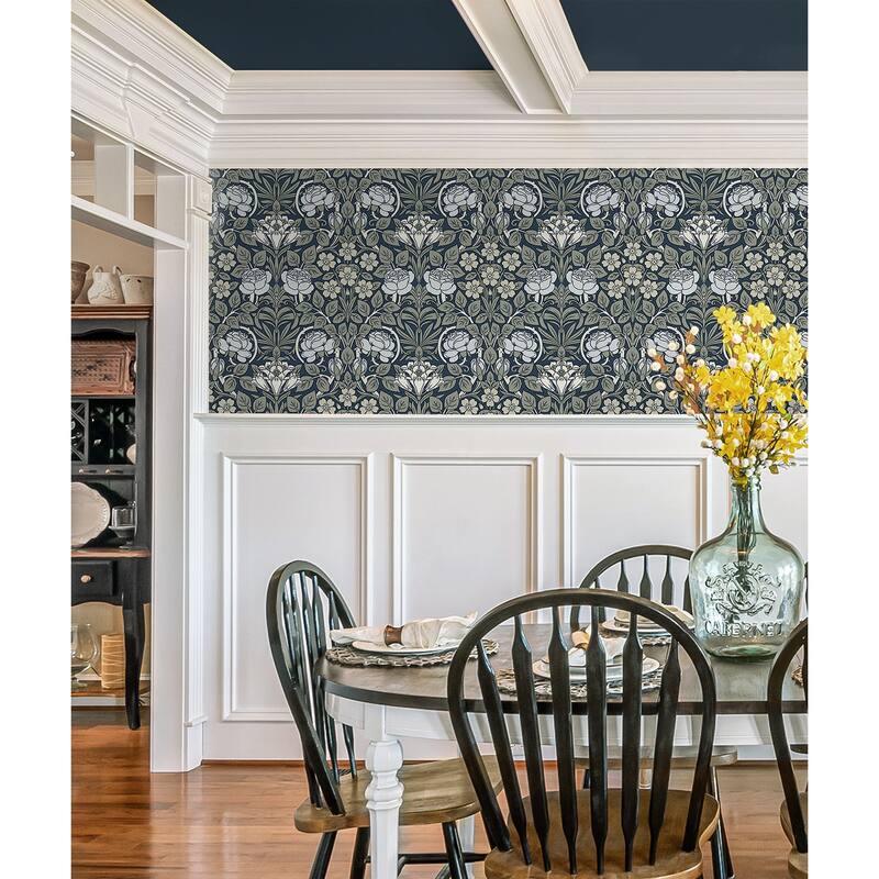 NextWall Vintage Rose Peel and Stick Wallpaper