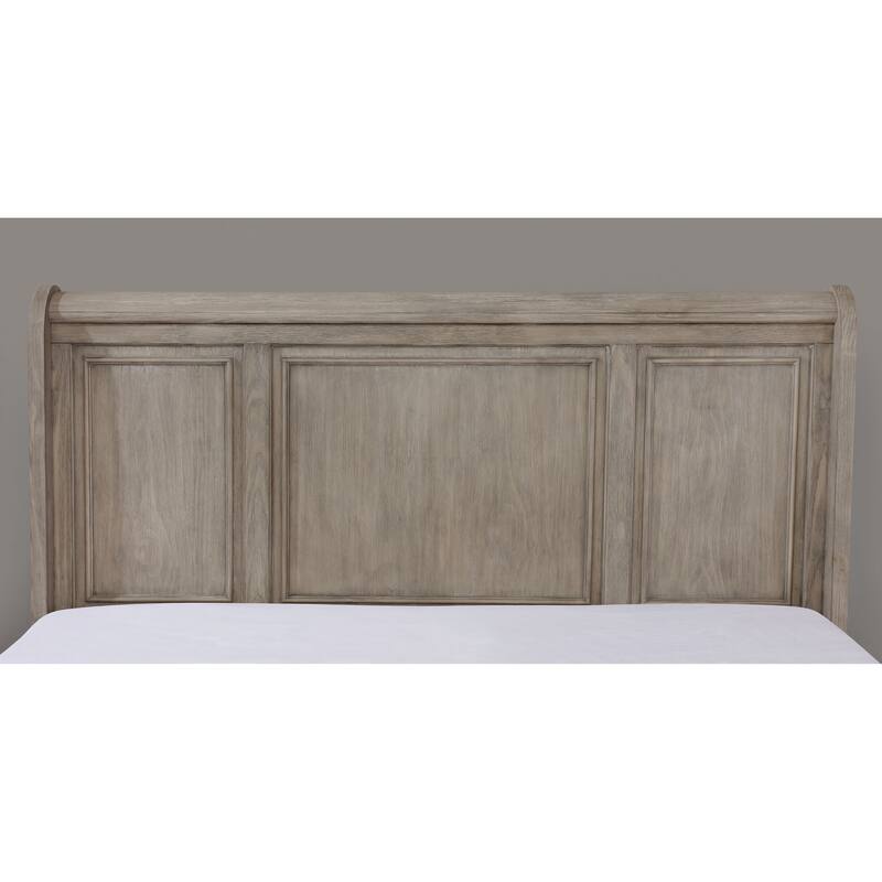 Nahkohe Transitional Grey Wood 3-Piece Storage Sleigh Bed and Nightstands Set with USB by Furniture of America