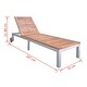 preview thumbnail 5 of 3, vidaXL Sun Lounger with Wheels Solid Acacia Wood - 81"x 28" x (12"-35")