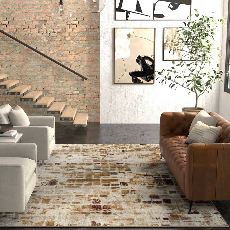 Domani Chandra Scandi Geometrics Area Rug - 7'7" x10'10" - Rust