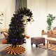 preview thumbnail 2 of 3, 6 ft. Pre-Lit Halloween Bent Top Black Tree - 6 ft
