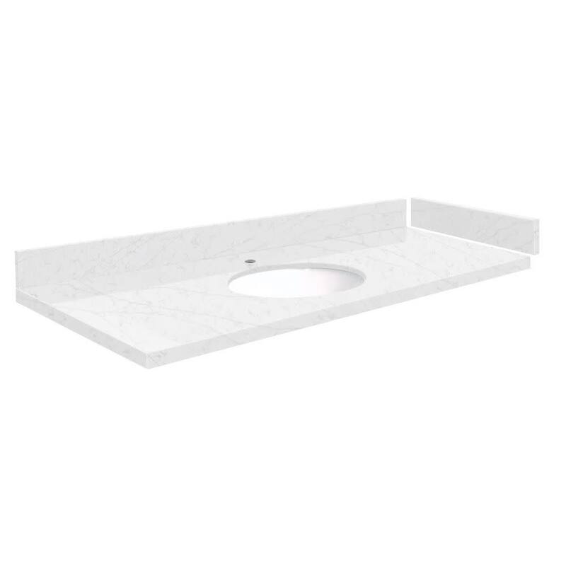 Transolid VT49.5x22-1OU-1 Silestone 50" Quartz Vanity Top with