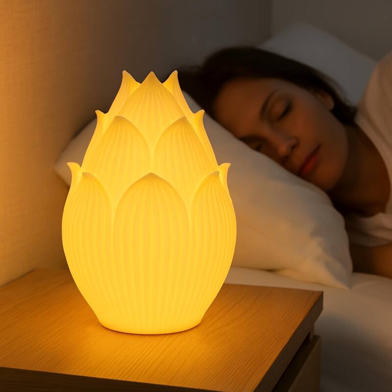 Aria Home Lotus Petal Table Lamp Sculpted Sandstone LED RGB Compatible