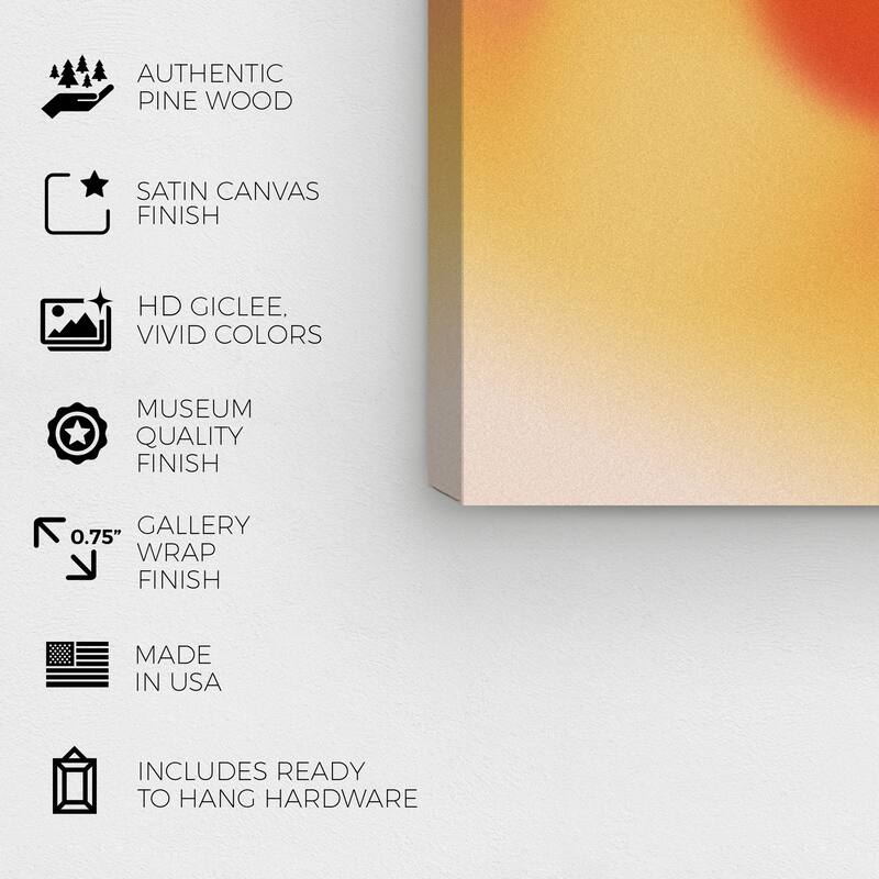 Wynwood Studio Canvas Abstract Howdy Orange Orange Modern & Contemporary Wall Art Canvas Print