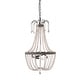preview thumbnail 4 of 12, Oaks Aura Farmhouse Wood Lighting Bohemia Chic 3-light Wood Beaded Chandelier