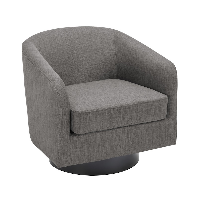 2 Set Round Barrel Chair 360-Degree Swivel Accent Chairs
