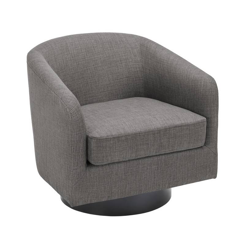 Round Barrel Armchair 360-Degree Swivel Accent Chairs