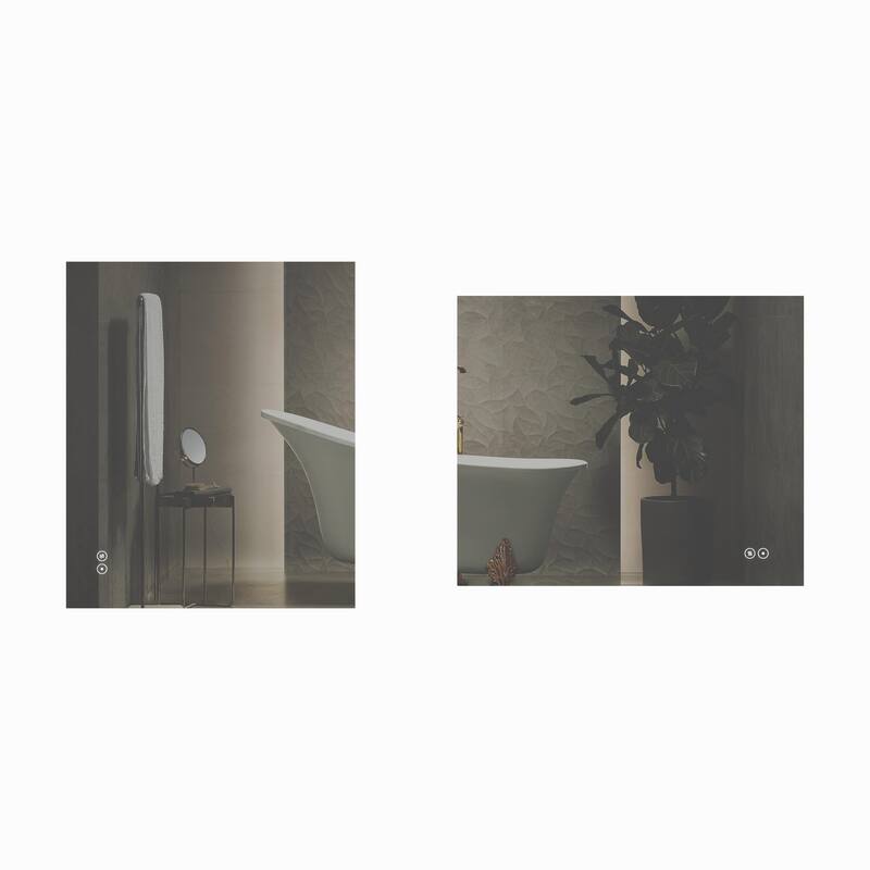CB HOME LED Bathroom Mirror, Lighted Wall Mounted Vanity Mirror, Anti-fog, Backlit, Dimmable, Frameless, Horizontally/Vertically