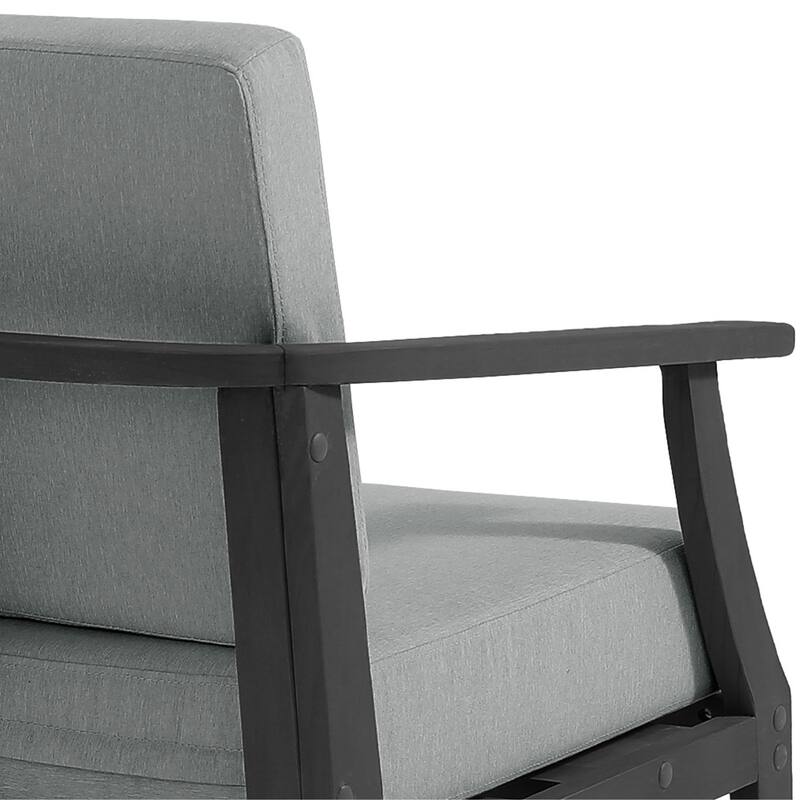 Teak Wood Patio Outdoor Loveseat Sofa and Coffee Table Set