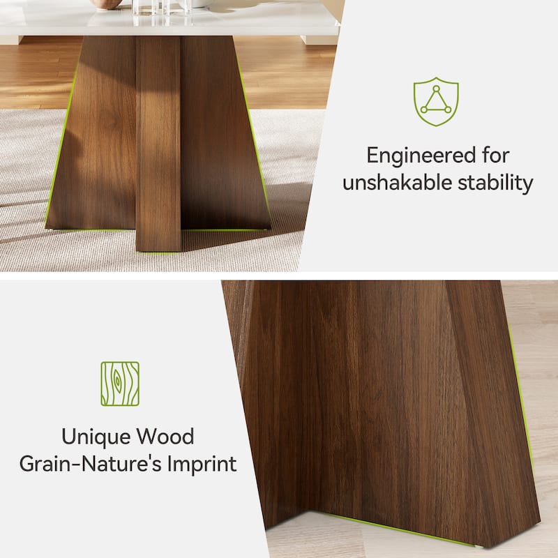 47.2'' Rectangular Dining Table for 4-6 People - 47.2'' W × 31.5'' D × 30.3'' H