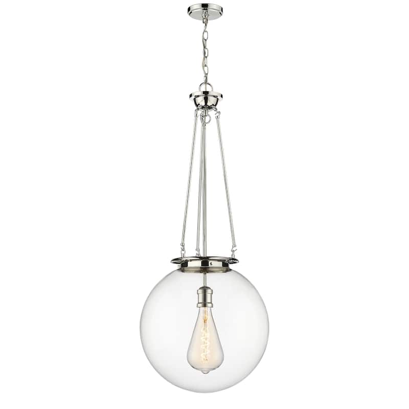 Innovations Lighting Beacon - 1 Light 18" Pendant - Clear/Polished Nickel