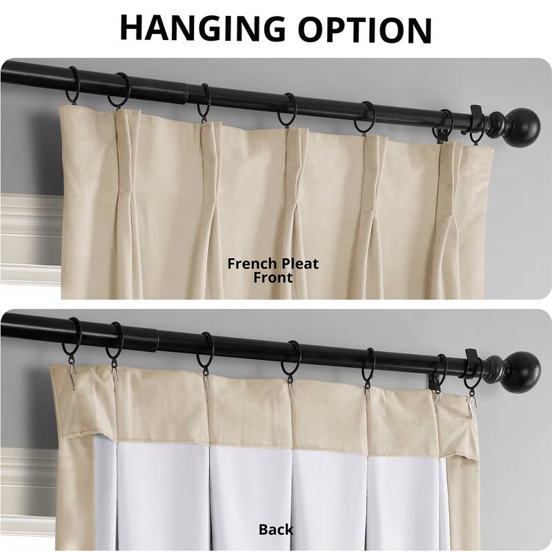 Exclusive Fabrics Signature Pleated Blackout Velvet Curtain (1 Panel)
