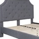 preview thumbnail 30 of 41, Arched Tufted Upholstered Platform Bed