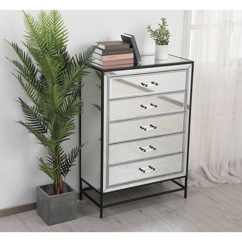 Modern Mirrored End Table