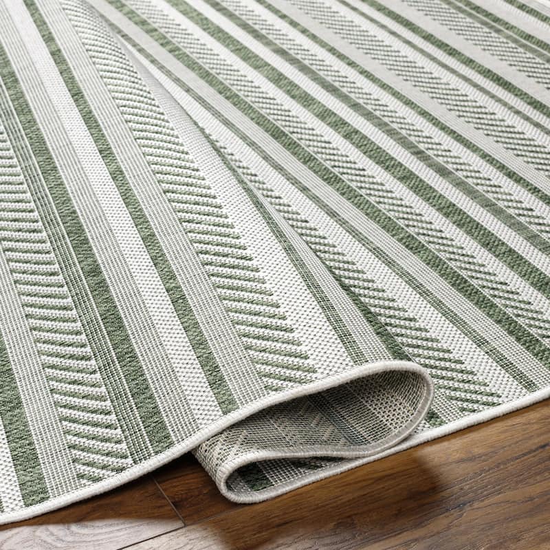 Livabliss Rikard Indoor/ Outdoor Coastal Stripe Area Rug