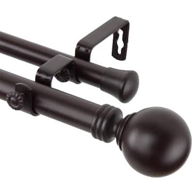 Globe Double Curtain Rod - Home Imports Emporium - Elegant Drapery Rod Set - 84