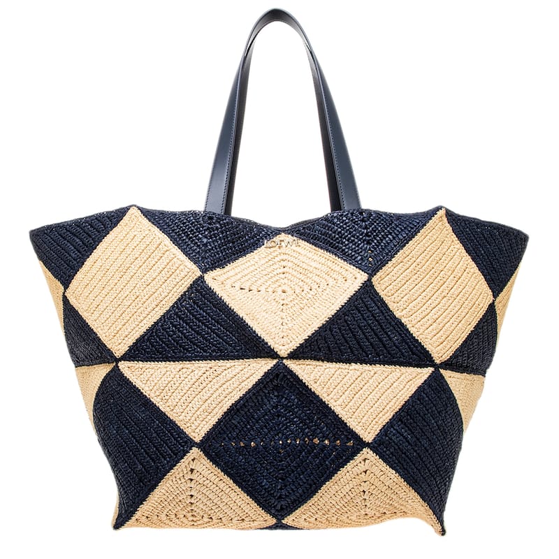 Loewe XXL Puzzle Tote - Navy and Natural