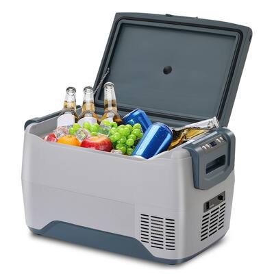 Car Fridge Portable Freezer Cooler with 12/24V DC, Travel Refrigerator for Vehicles, Car, Truck, RV, Camping BBQ - N/A
