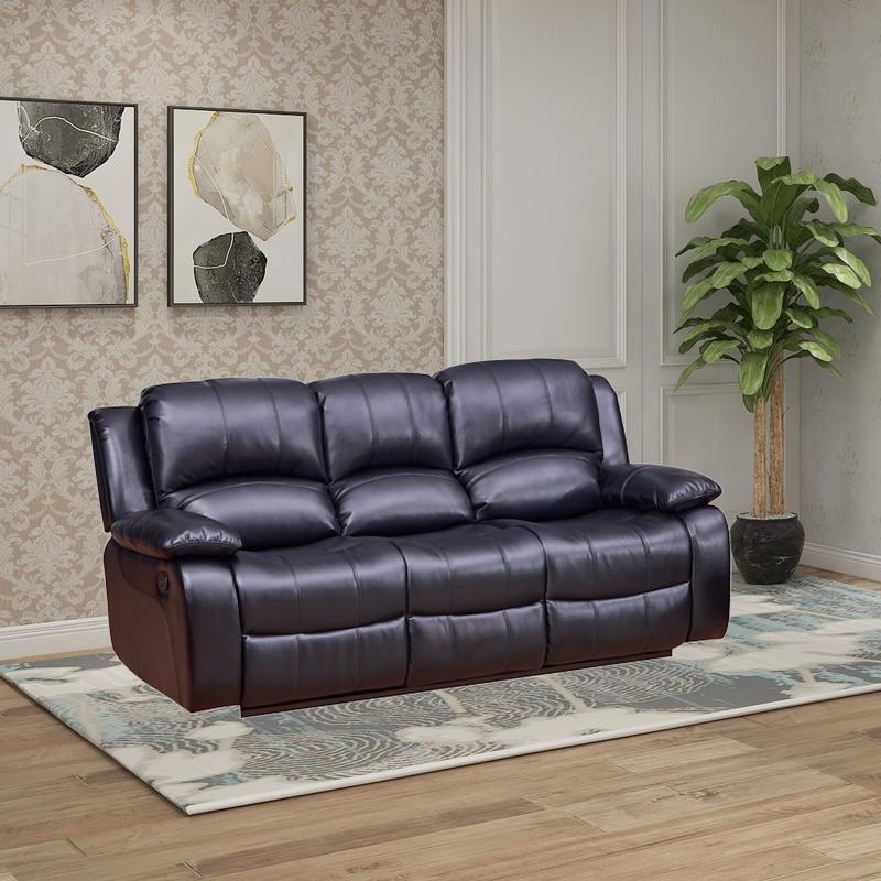 Leather reclining sofa online for small spaces