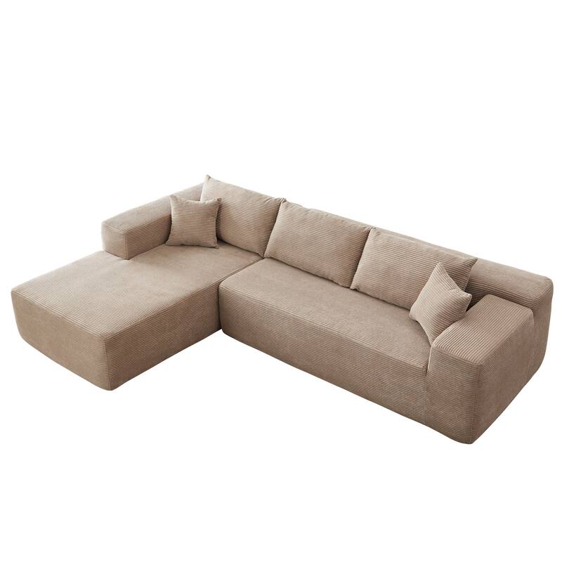OVIOS Pit Stripes No Assembly Required Chaise Sofa