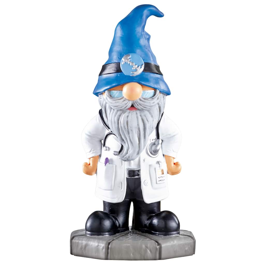 Hand-Painted Doctor Gnome Decorative Statue - 5.75 x 11.5 x 5.12