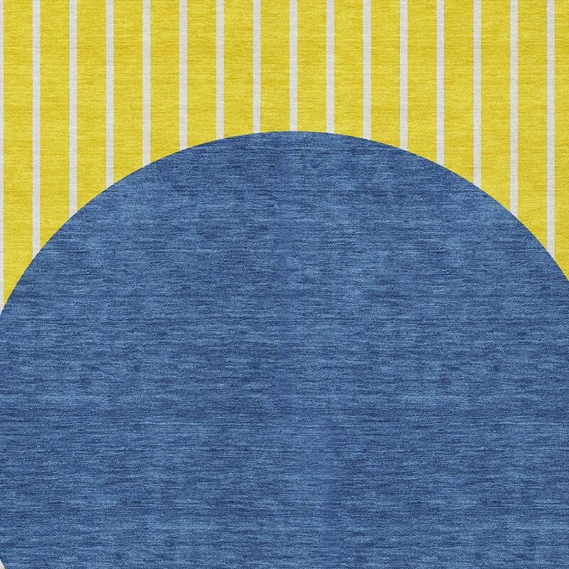 HomeRoots Striped Transitional Rectangle Outdoor Rug
