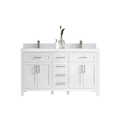 Willow Collections 60 in. W x 22 in. D Cambridge Double Sink Bathroom Vanity with Countertop