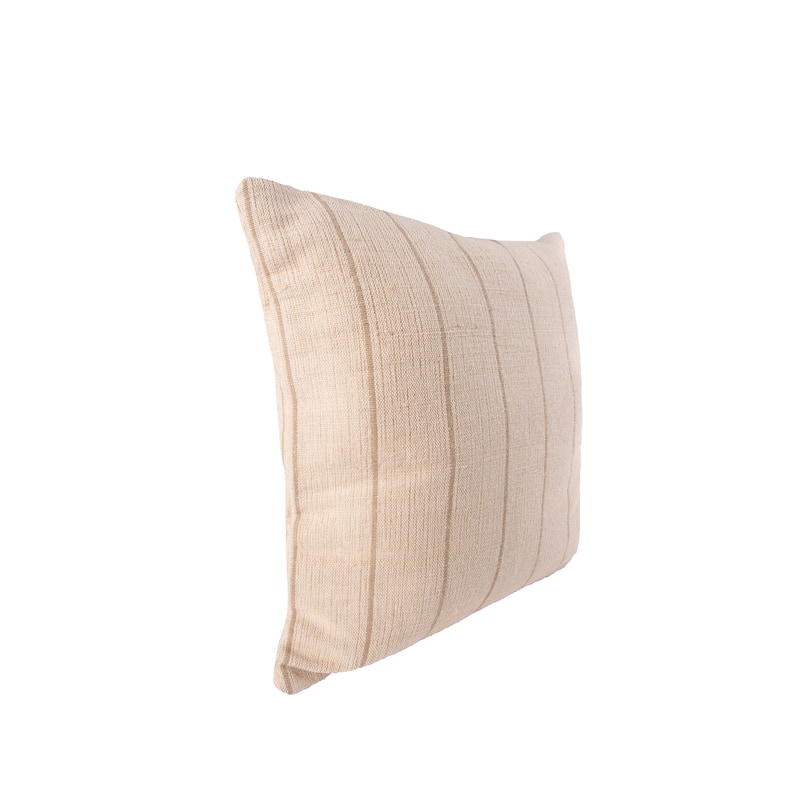 Jute Stripe Cotton Throw Pillow, GET