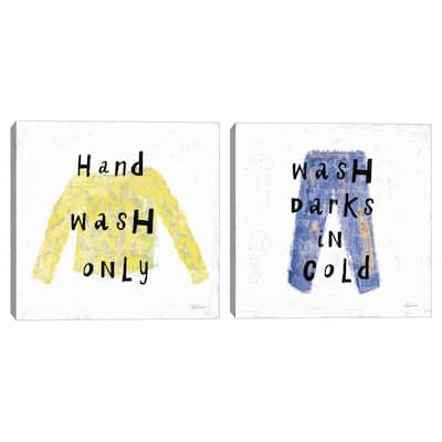 Laundry Rules IV, Laundry Rules V by Sue Schlabach Canvas Art Prints
