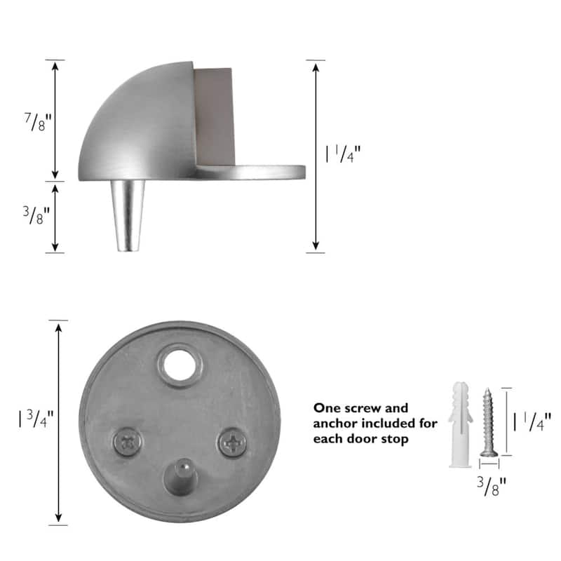 Design House 188342 1-1/2" Floor Mounted Dome Door Stop