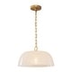 preview thumbnail 9 of 13, Mid-Century Modern 1-Light Round Opal Glass Pendant Light 14.8in