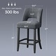 preview thumbnail 27 of 59, Upholstered Counter Height Bar Stools with wood legs for Kitchen Island Dining Room