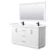 Option White, Black Trim, Carrara Cultured Marble Top
