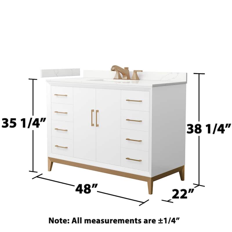 Wyndham Collection WCH818148S-QTZ-US3MXX Amici 48" Free Standing