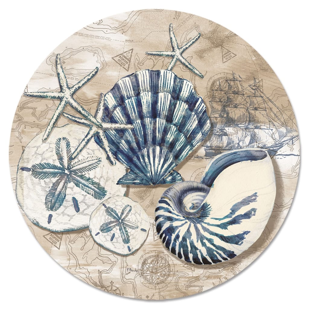 Glass Lazy Susan - Tide Pool Shells - 13x.030