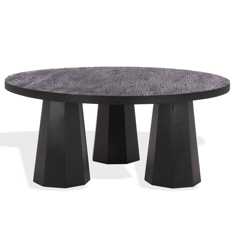 SAFAVIEH Couture Petraclara Wood Coffee Table - 43"W x 43"D x 19"H