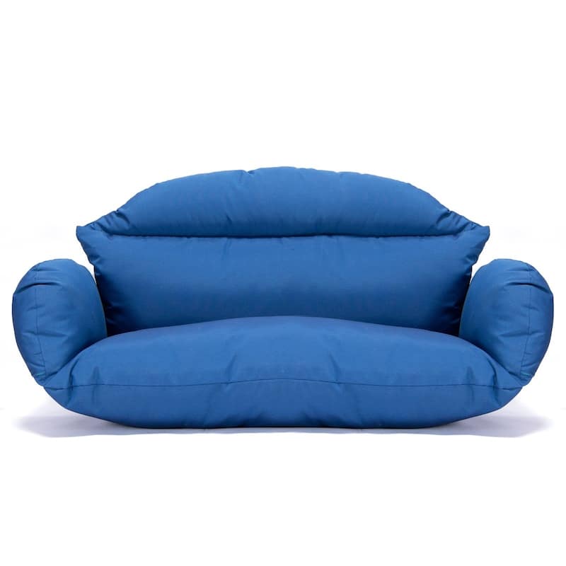 2-Person Hanging Egg Chair Cushion - Durable, Soft Outdoor Swing Seat Replacement - All Colors - Blue