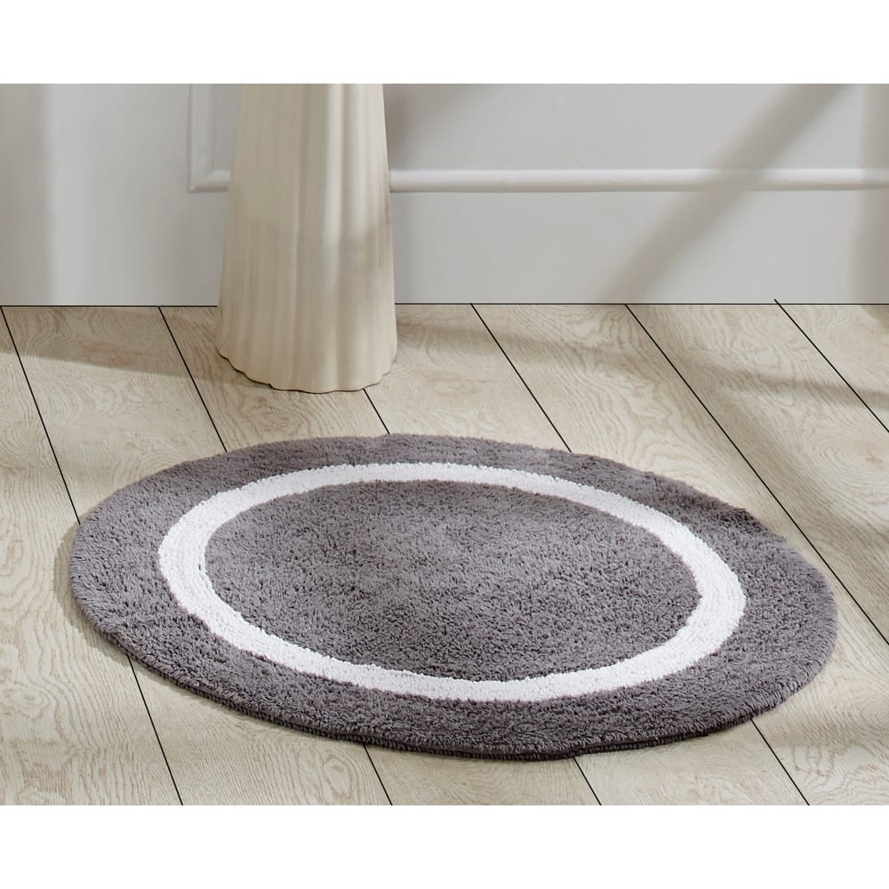 Better Trends Hotel Collection in Race Track 100% Cotton Super Absorbent Reversible Double Sided Machine Washable Bath Mat Rug